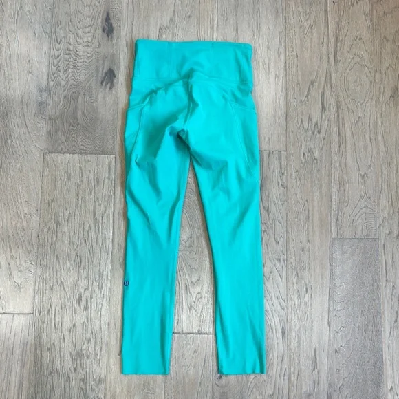 Lululemon Fast and Free High-Rise Crop 23" Maldives Green Size 2 - Picture 7 of 11